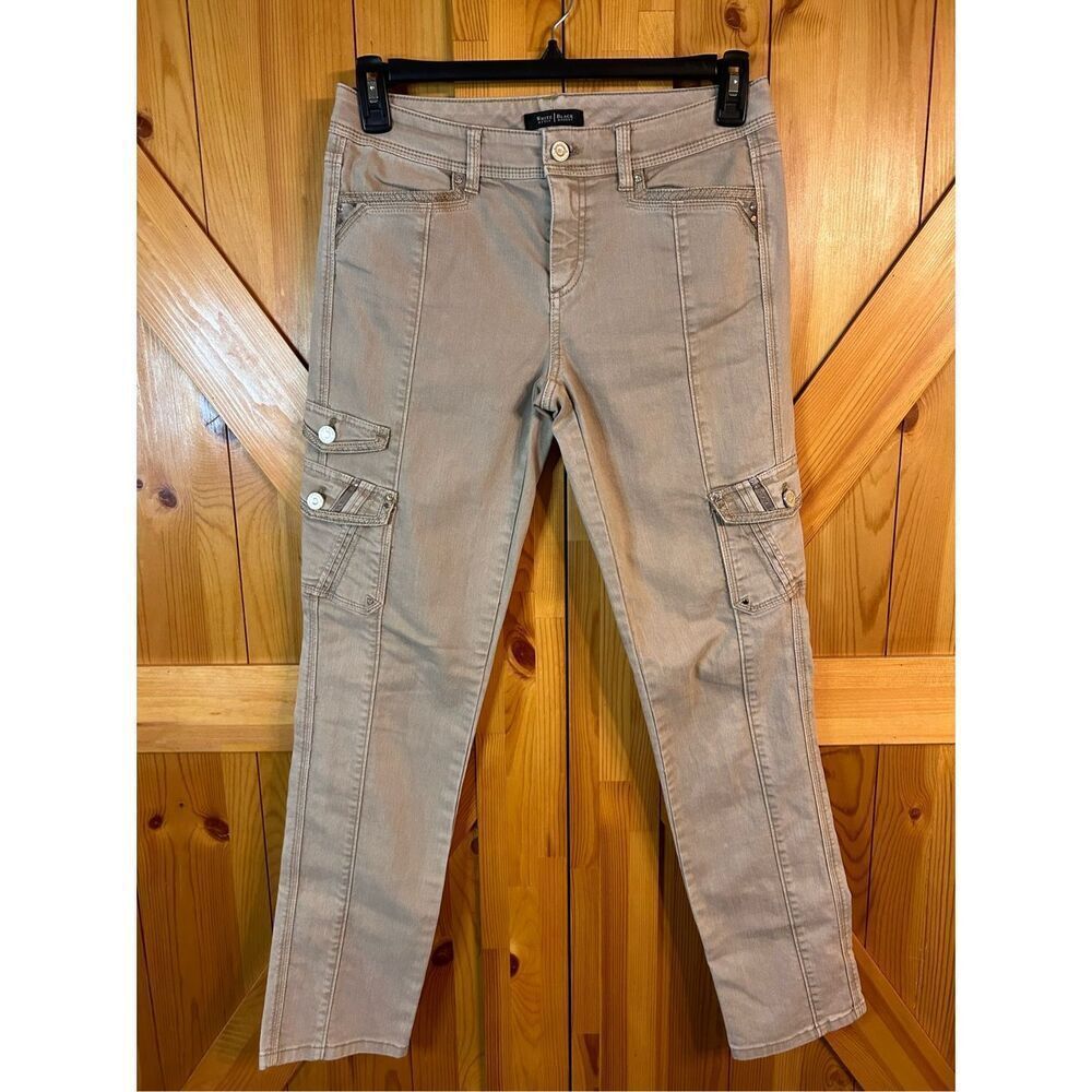 White House Black Market Jeans Embellished Slim Leg Size 4R (4612)